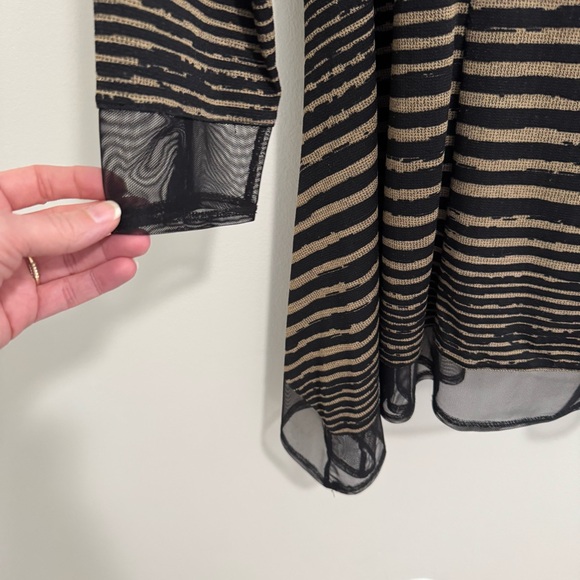 IC by Connie K Striped Mesh Hem Tunic Top - Picture 4 of 4